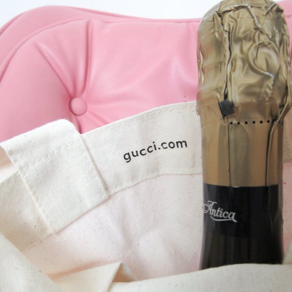 GUCCI Reusable Cotton Canvas Tote Bag Mini / in Cream - Picture 5 of 7